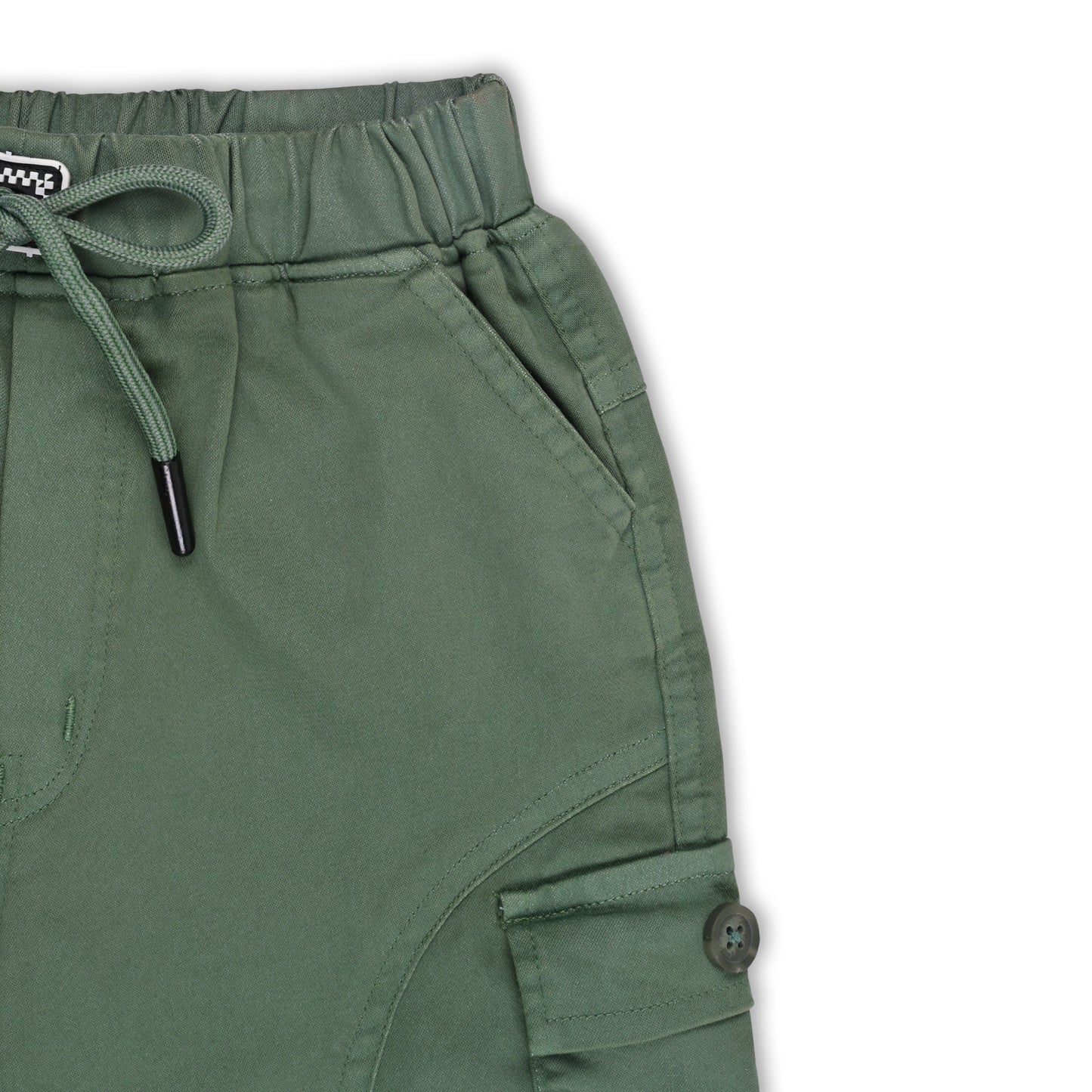 Boys Printed Elastic Cotton Cargo Trouser