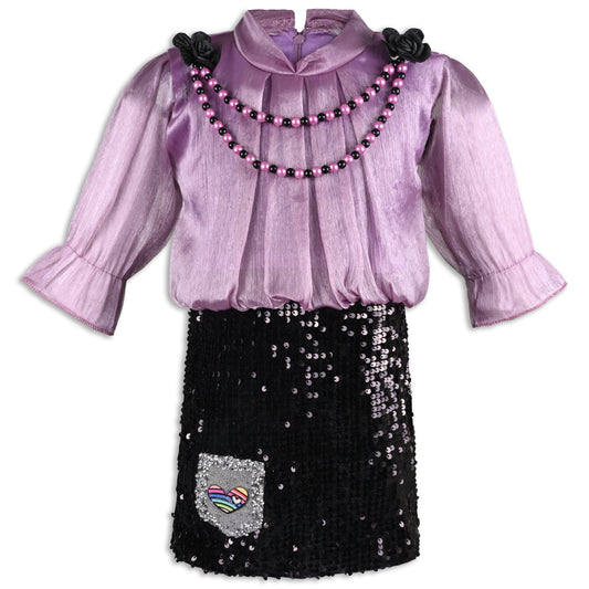 Girls Sequin Embellished Premium Party Dress