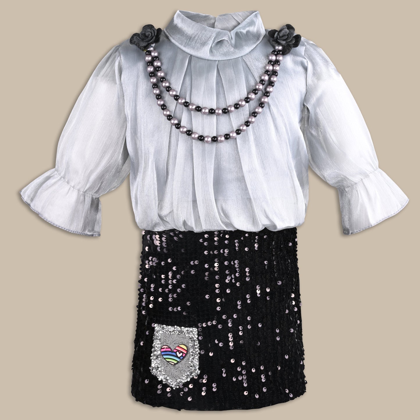 Girls Sequin Embellished Premium Party Dress