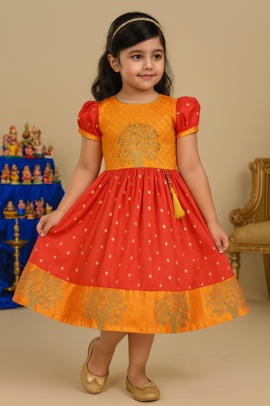 Buy Ethnic Dress for Girls | Baby Girls Wedding Dress & Frocks Online | Girls Pongal Dress