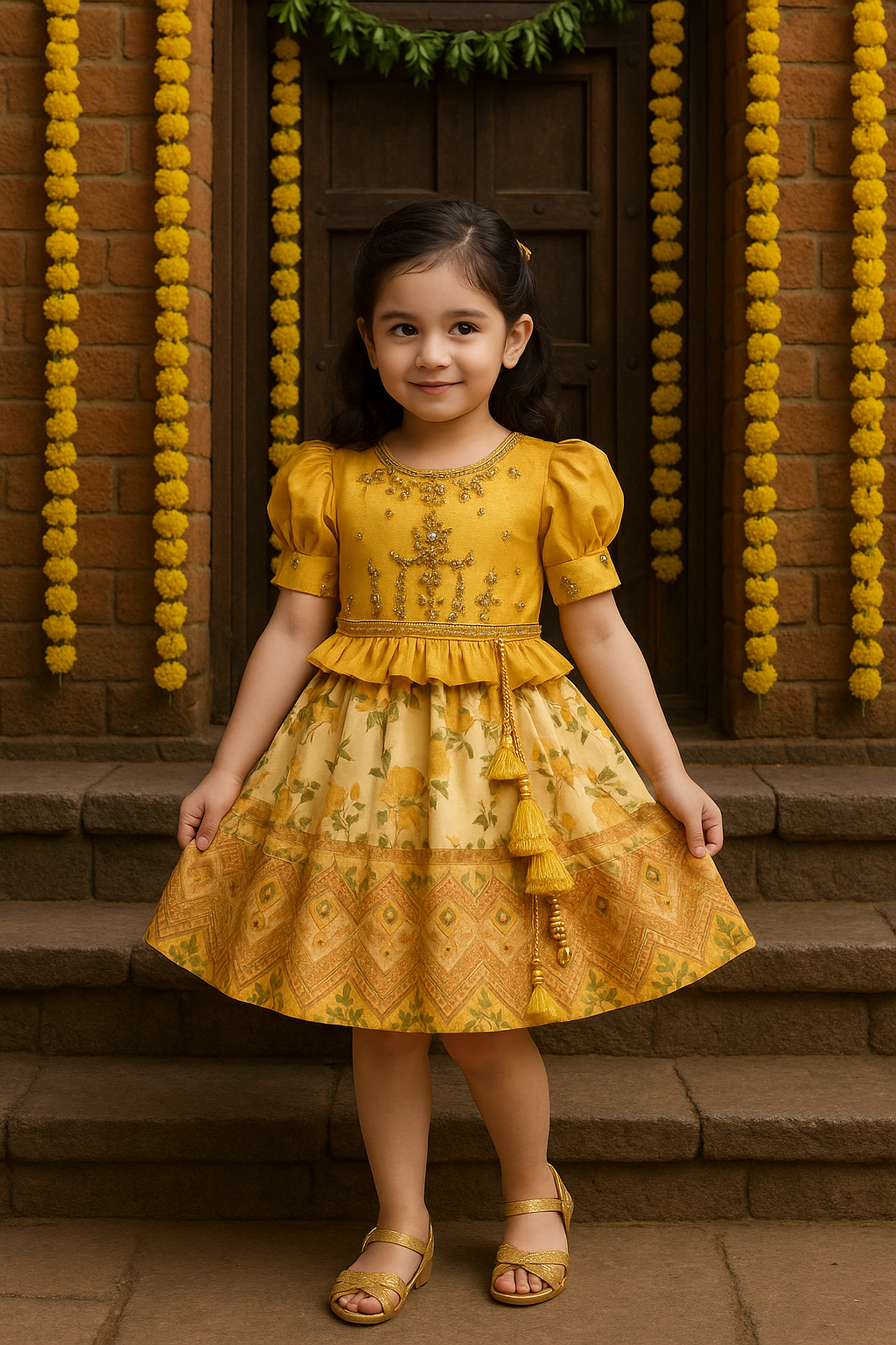 Buy Ethnic Dress for Girls | Baby Girls Wedding Dress & Frocks Online | Girls Pongal Dress