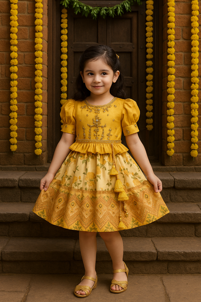 Buy Ethnic Dress for Girls | Baby Girls Wedding Dress & Frocks Online | Girls Pongal Dress