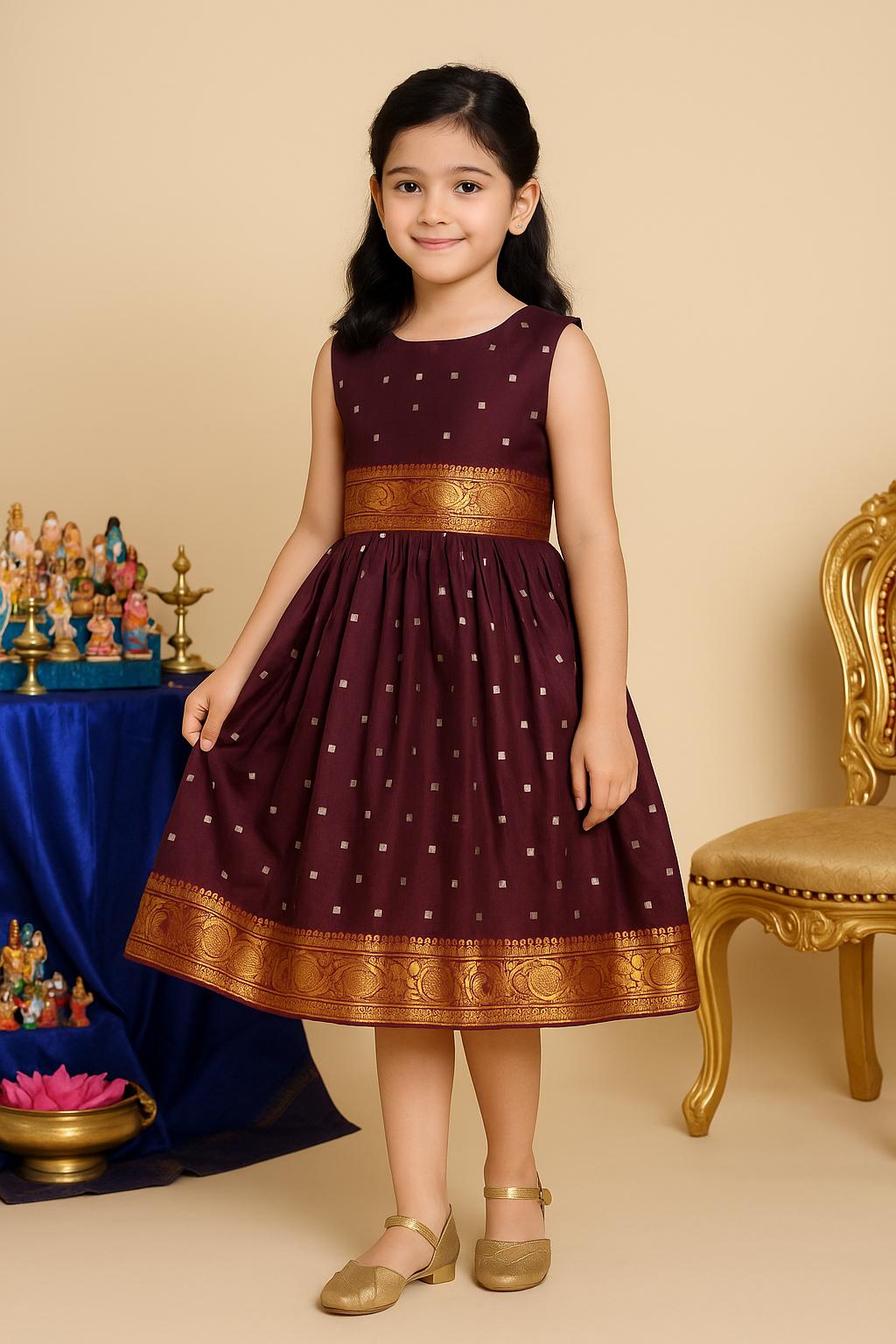 Buy Ethnic Dress for Girls | Baby Girls Wedding Dress & Frocks Online | Girls Pongal Dress