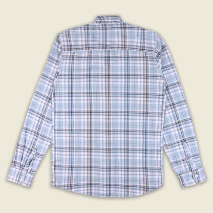 Men’s Cotton Blend Checkered Shirt with Long Sleeves