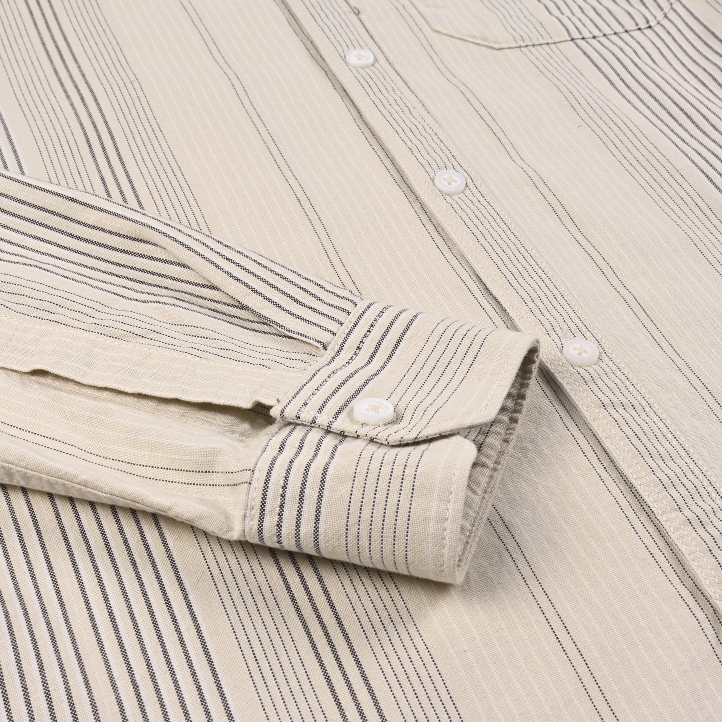 Men’s Cotton Blend Striped Shirt with Full Sleeves