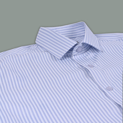 Men’s Cotton Blend Striped Shirt with Full Sleeves