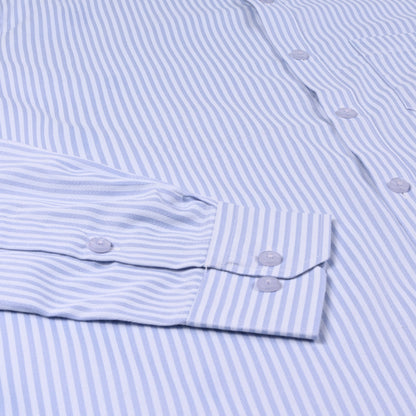 Men’s Cotton Blend Striped Shirt with Full Sleeves