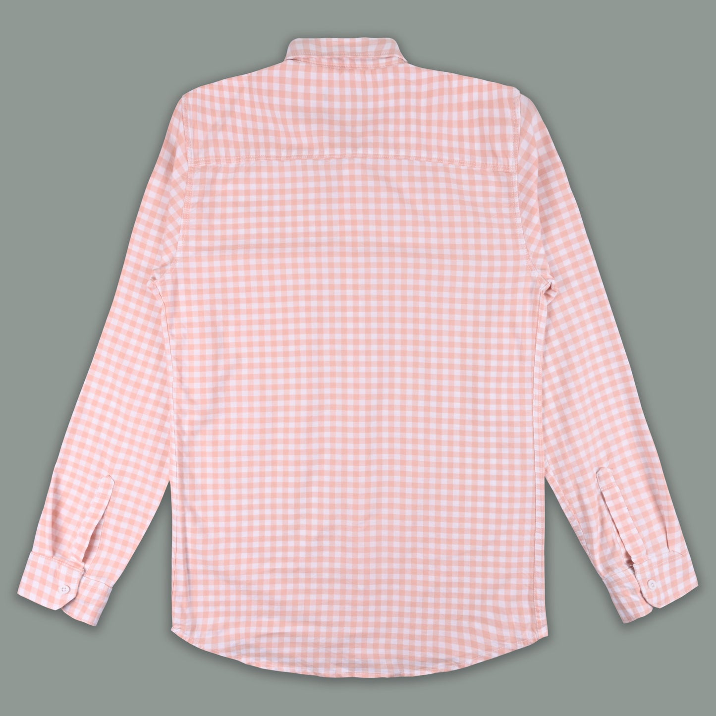 Men’s Cotton Blend Checkered Shirt with Long Sleeves