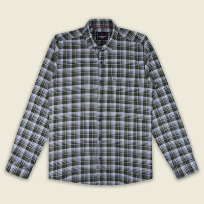 Men’s Cotton Blend Checkered Shirt with Long Sleeves