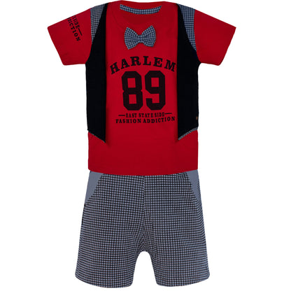 Jivzo Boys Clothing Set For Kids-(bt88red)