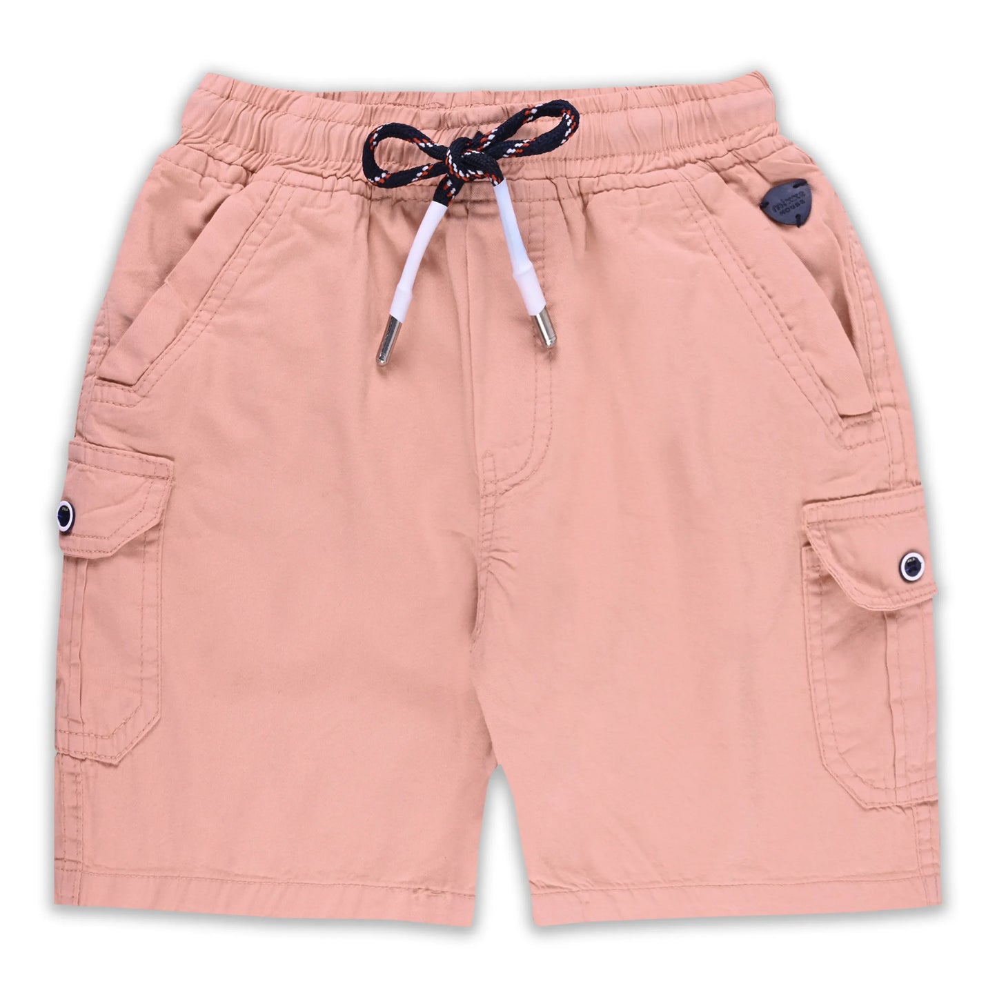 Boys Cotton Cargo Shorts Pack of 2 with Drawstring Waist | Casual Kids Summer Wear