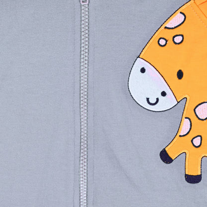 Buy Grey Unisex Cotton Sweatshirt | Best Hoodies for Baby Boys Online | Kids Hoodies Under 599