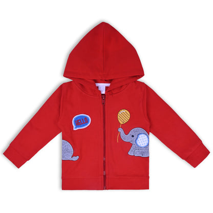 Unisex Cotton Full Sleeve Hooded Sweatshirt - Kids Soft & Cozy Hoodie