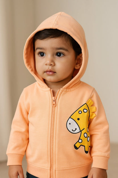 Buy Unisex Cotton Sweatshirt Online | Best Hoodies for Boys | Kids Hoodies Under 599 with Giraffe Design