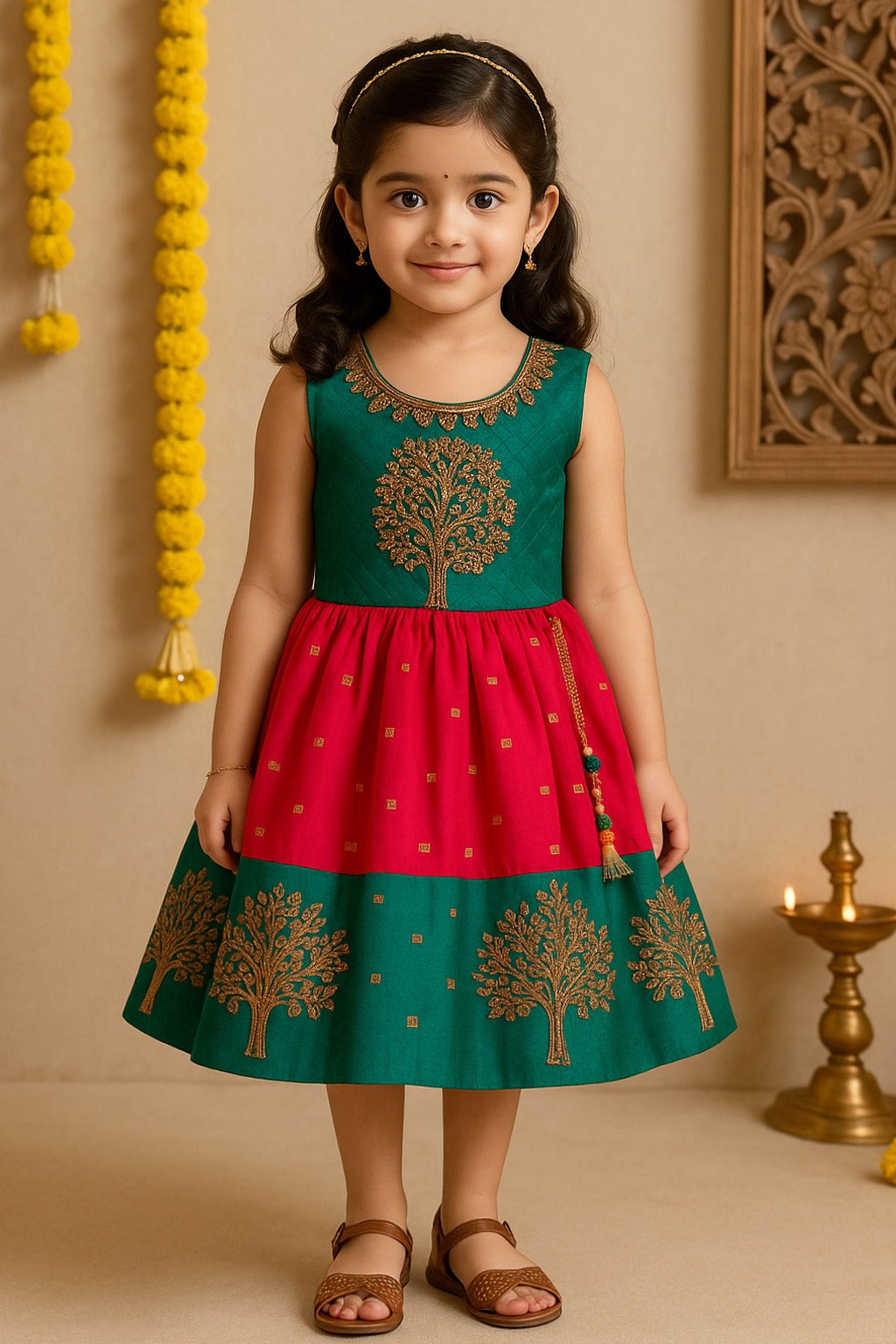 Buy Premium Baby Girl Winter & Festive & Wedding & Ethnic Dress Online | Girls Pongal Dress Online