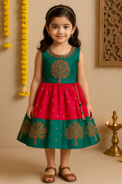Buy Premium Baby Girl Winter & Festive & Wedding & Ethnic Dress Online | Girls Pongal Dress Online