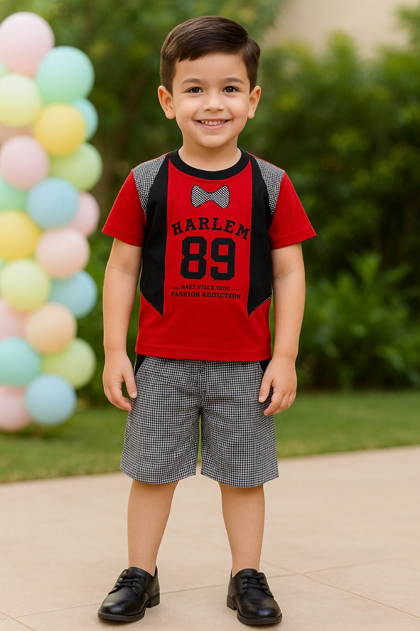 Premium Boys Clothing Set For Kids-(bt88red)