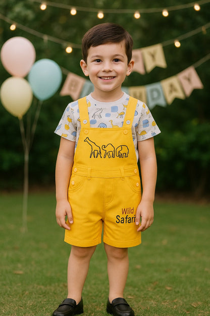 Boys T-shirt and Dungaree