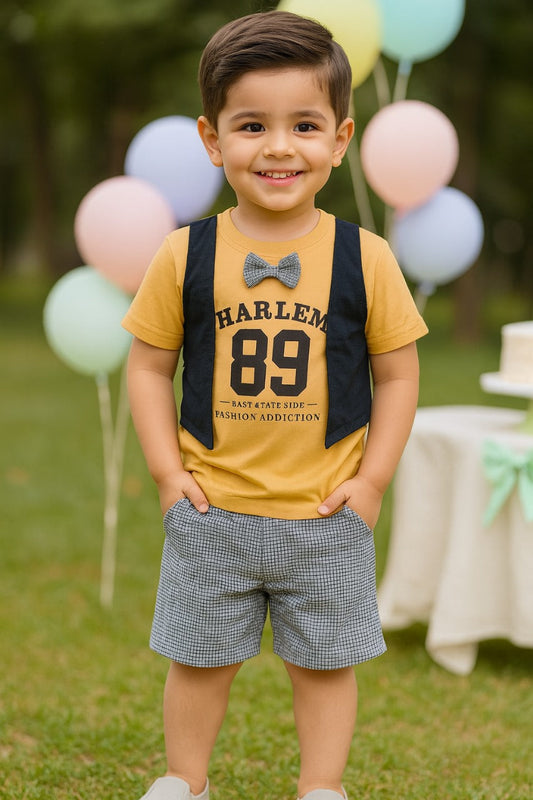 Jivzo Boys Clothing Set For Kids-(bt88ylw)