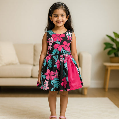 Girls A-line Floral Printed Casual dress