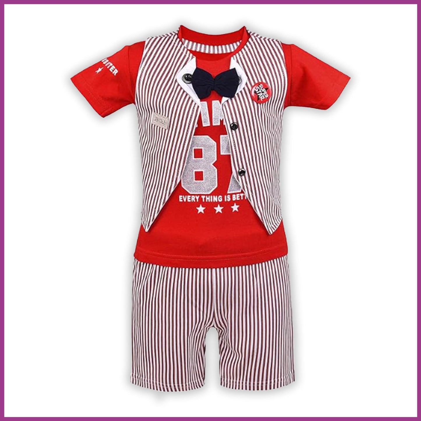Jivzo Unisex Clothing Sets for Boys & Baby Girls-(bt20rd)
