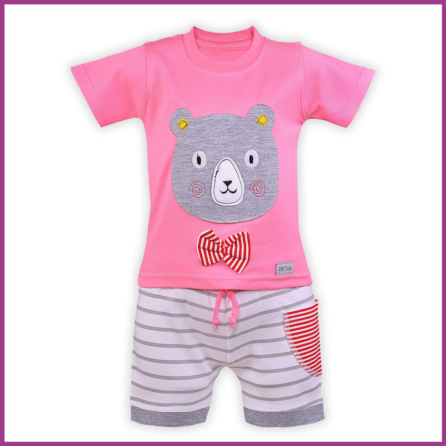 Jivzo Unisex Clothing Sets for Boys & Baby Girls-(bt21pnk)