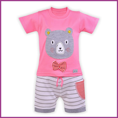 Jivzo Unisex Clothing Sets for Boys & Baby Girls-(bt21pnk)