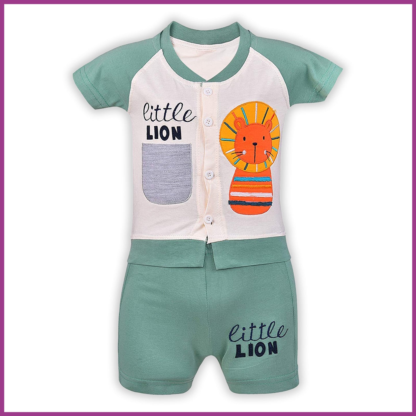 Jivzo Unisex Clothing Sets for Boys & Baby Girls-(bt23grn)