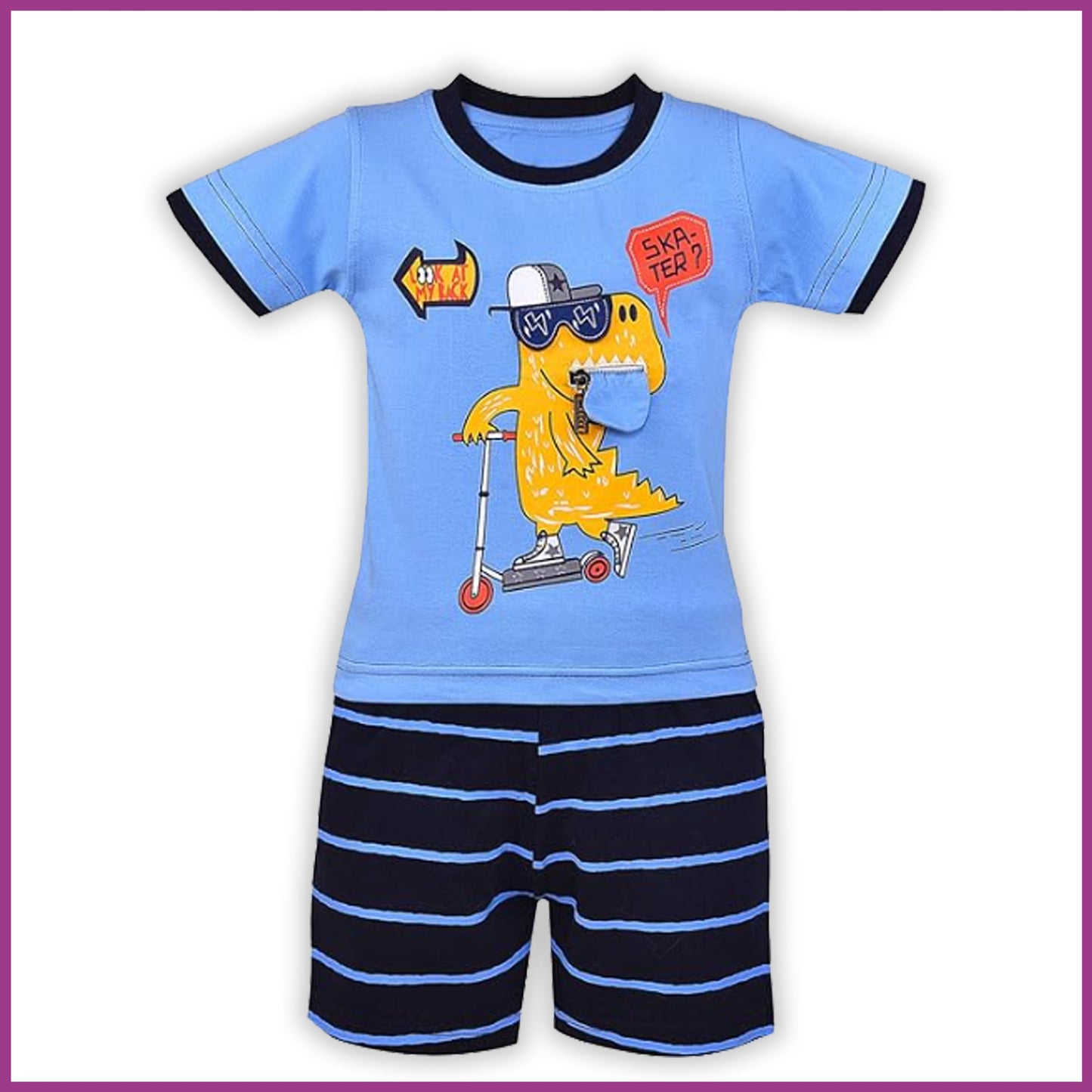 Jivzo Unisex Clothing Sets for Baby Girls - Boys-(bt25blu)