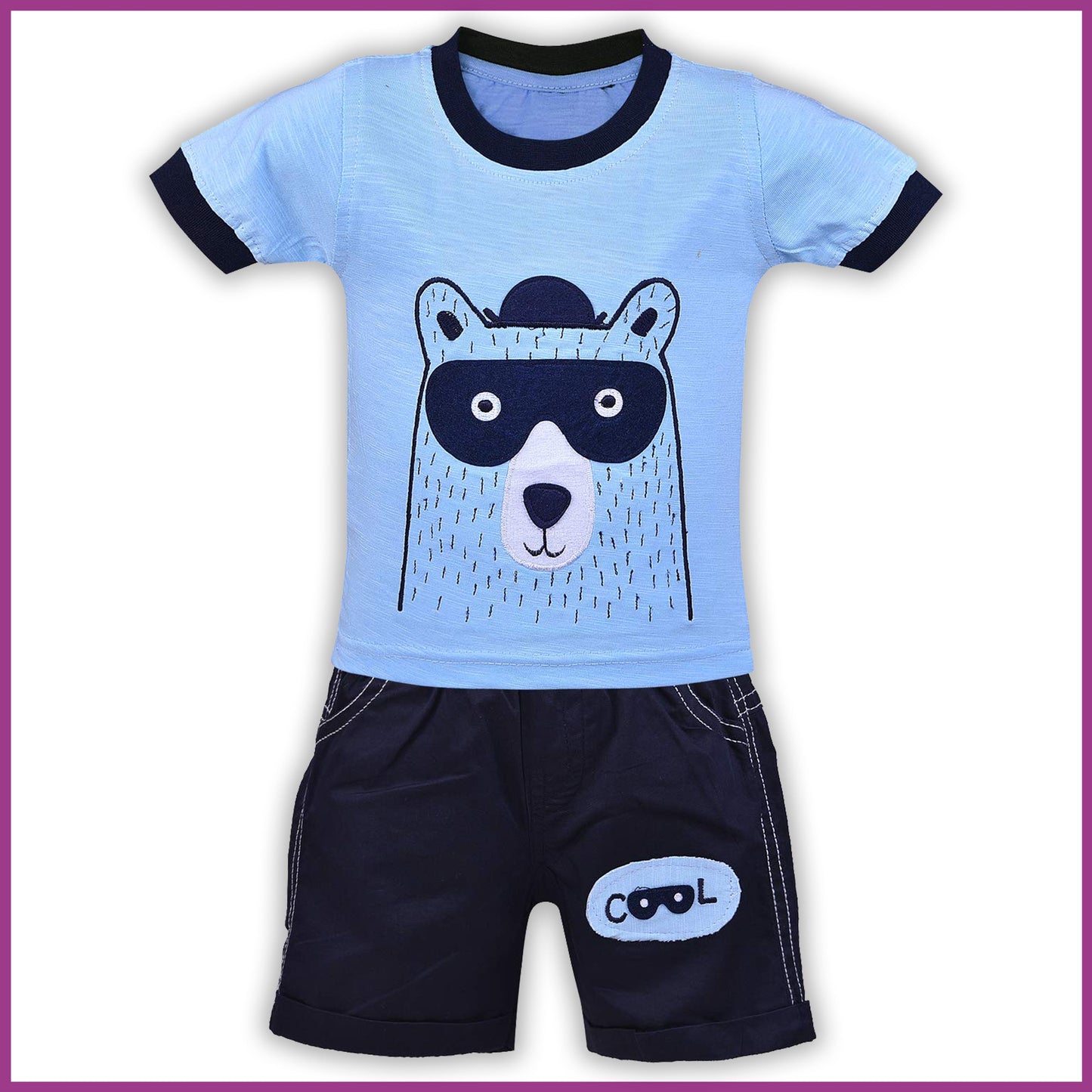 Jivzo Unisex Clothing Sets for Baby - Boys Girls -(bt27blu)