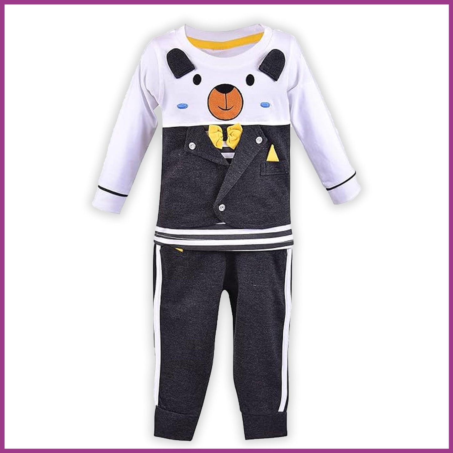 Jivzo Baby Boys T-Shirt and Pant Clothing Set For Boys-(bt505gry)