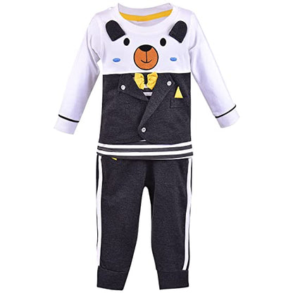 Jivzo Baby Boys T-Shirt and Pant Clothing Set For Boys-(bt505gry)