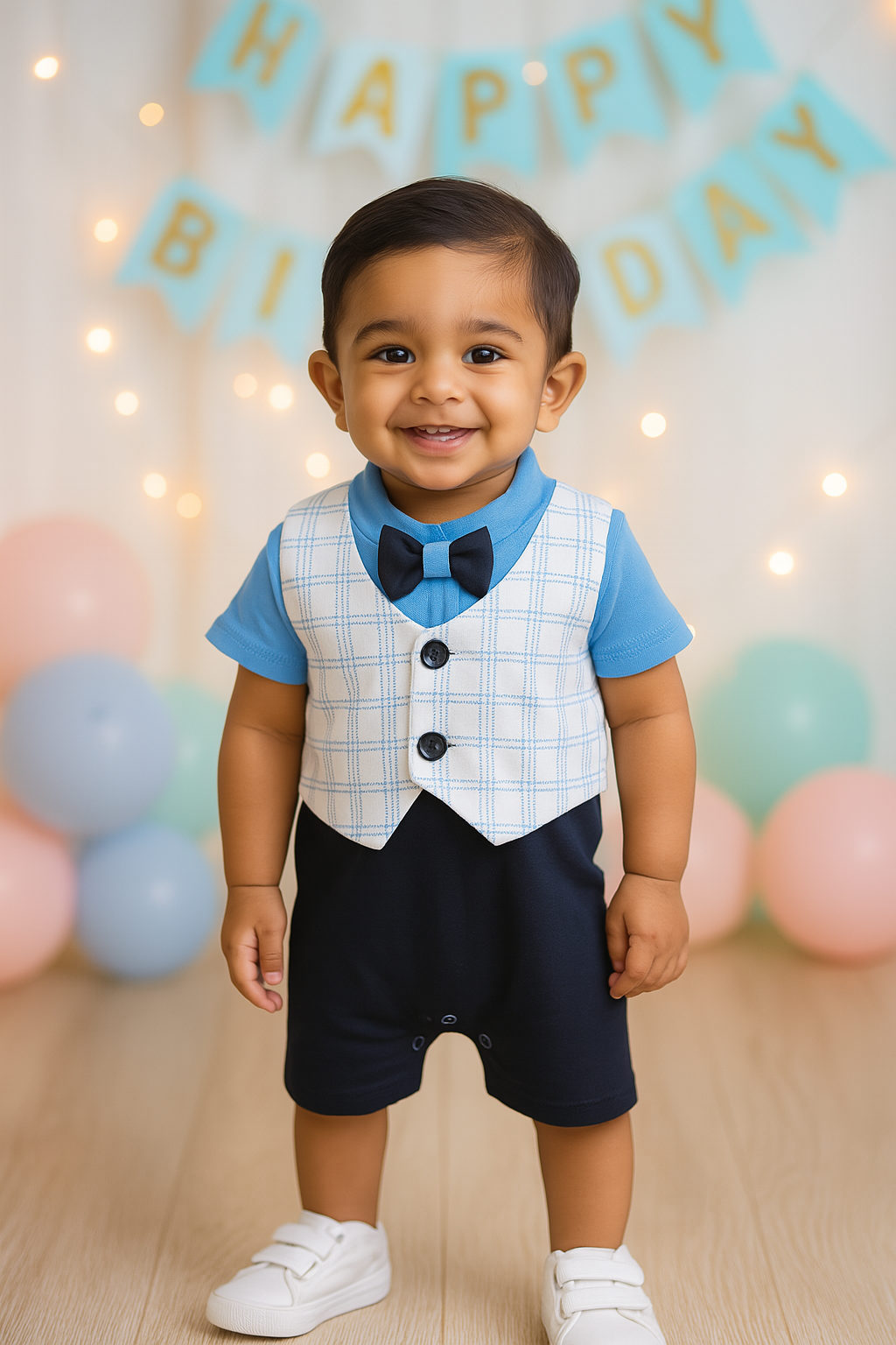 Jivzo Baby Boys Rompers-(bt508blu)
