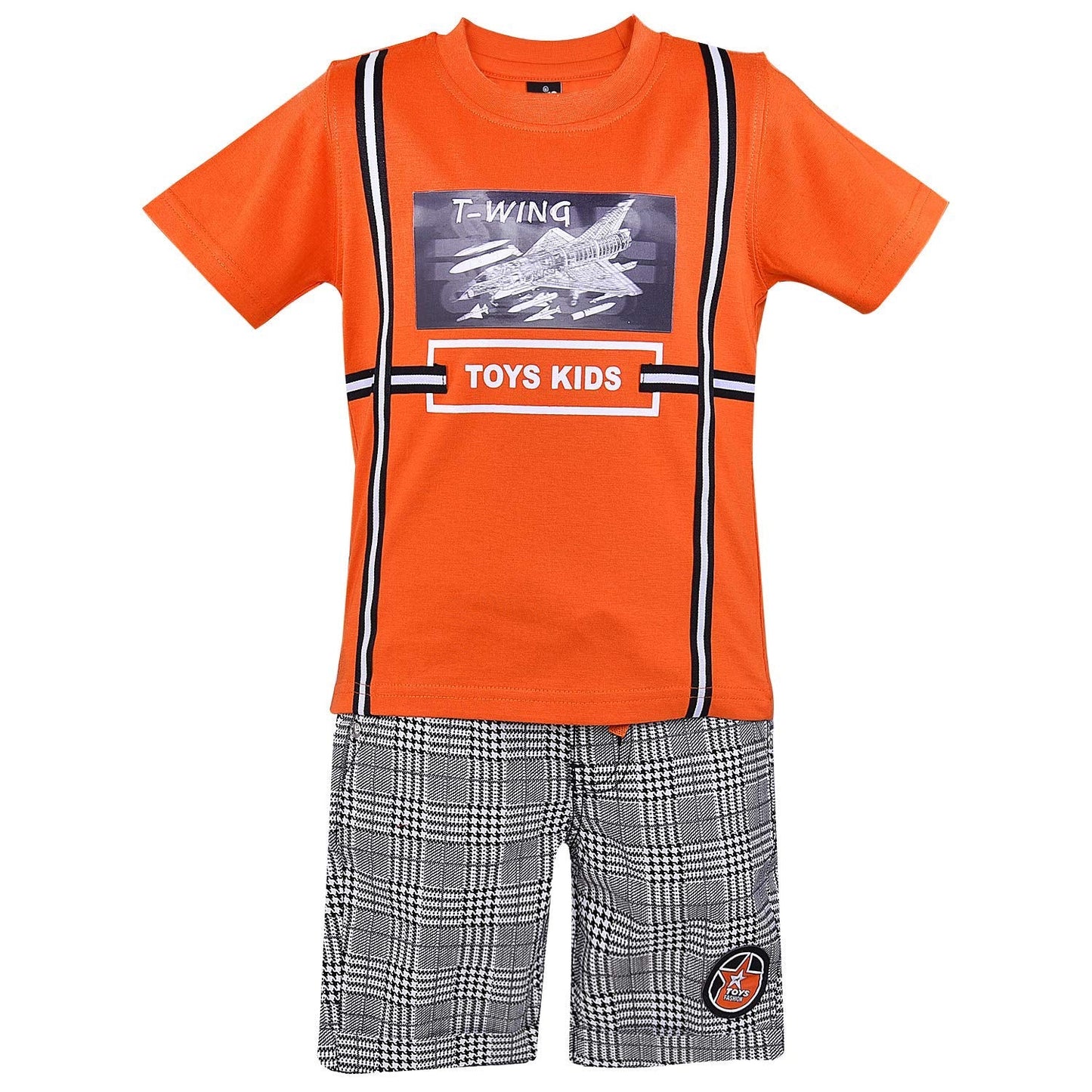 Jivzo Clothing Set Boys T-Shirt and Short-(bt52org)