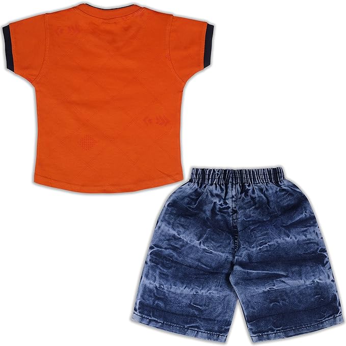 Baby Boys Casual Printed T-shirt and Shorts Clothing Set