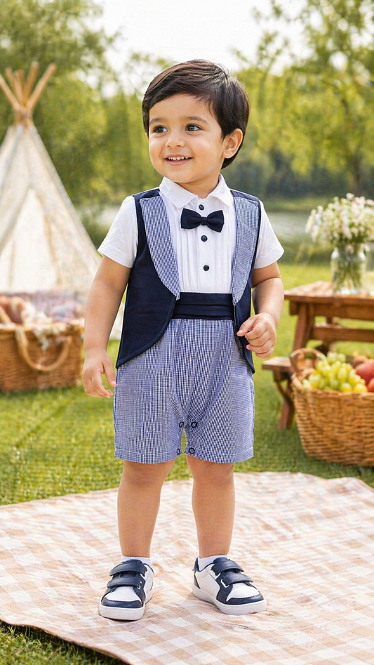 Unisex Clothing Sets With Bow Tie