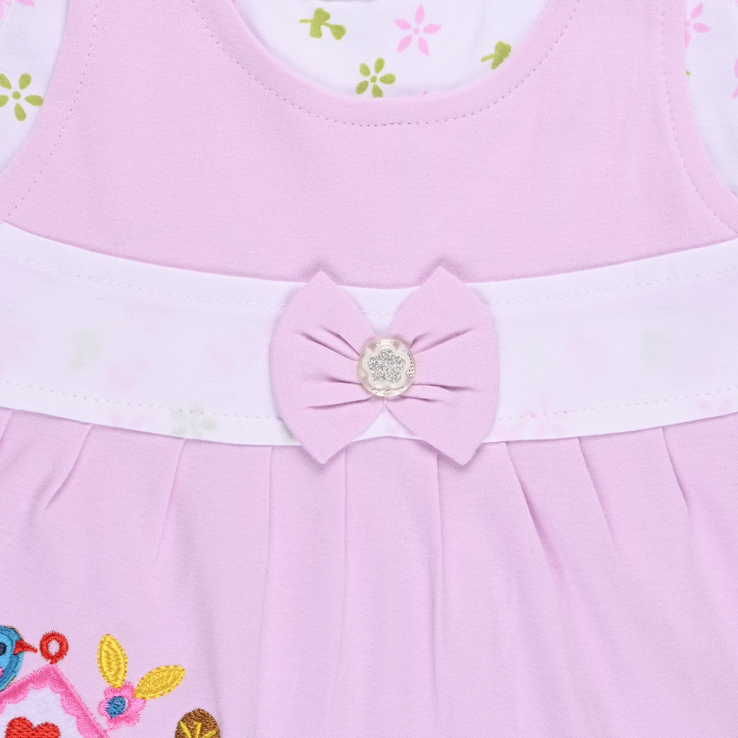 Girls Embroidered Sleeveless Frock dress comes with brief.