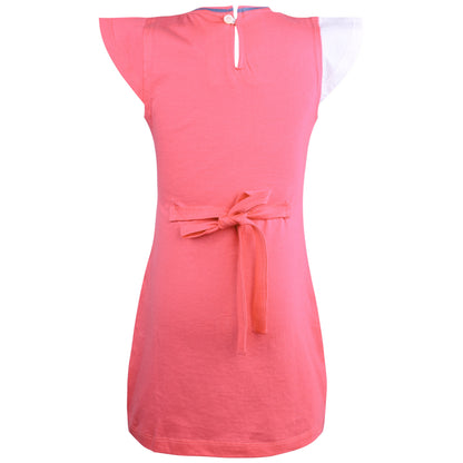 Girls Printed Fit and Flare Cap Sleeve Frock Dress