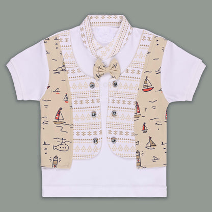 Boys Cotton T-shirt and Shorts Partywear Set