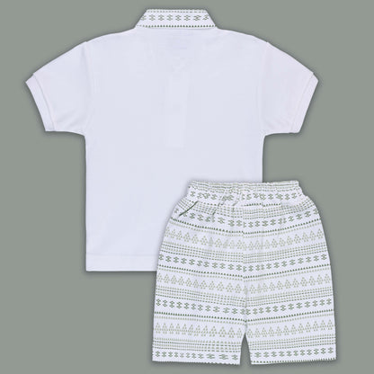 Boys Cotton T-shirt and Shorts Partywear Set