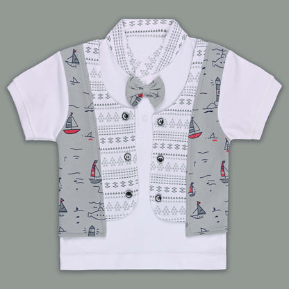 Boys Cotton T-shirt and Shorts Partywear Set