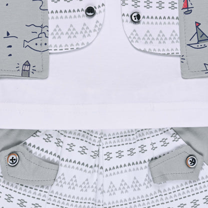 Boys Cotton T-shirt and Shorts Partywear Set