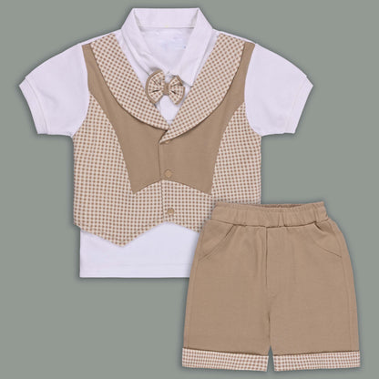 Boys Cotton T-shirt and Shorts Partywear Set bt826