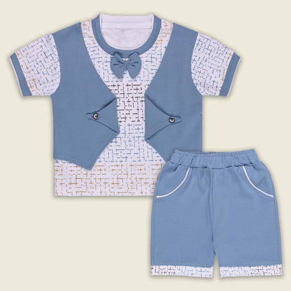 Boys Cotton T-shirt and Shorts Partywear Set bt827