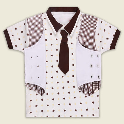 Boys Cotton T-shirt and Shorts Partywear Set bt828