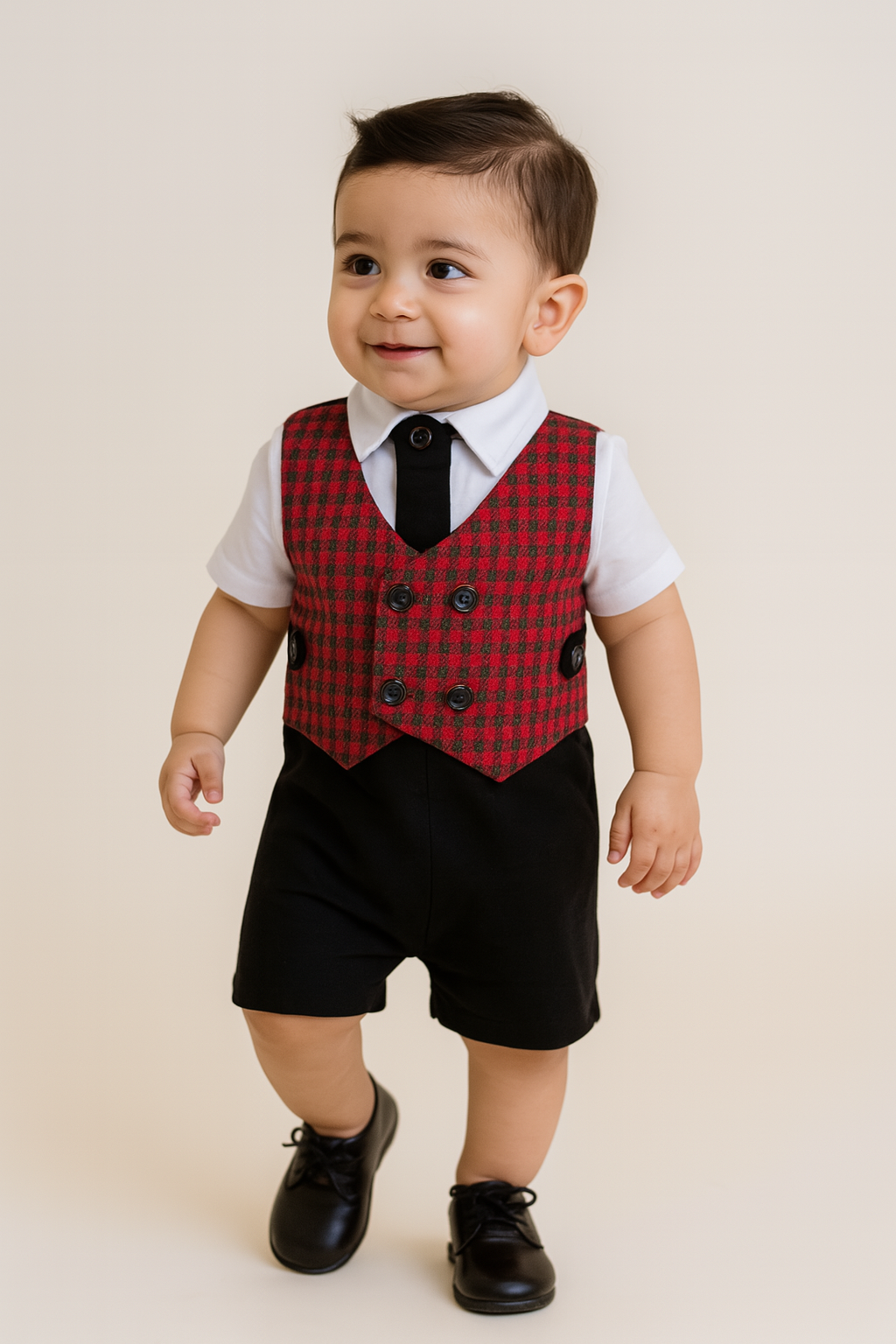 Jivzo Boys Rompers For Kids-(bt82red)
