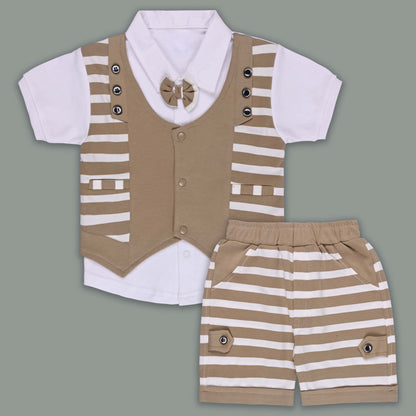 Boys Cotton T-shirt and Shorts Partywear Set