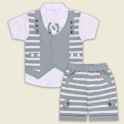Boys Cotton T-shirt and Shorts Partywear Set