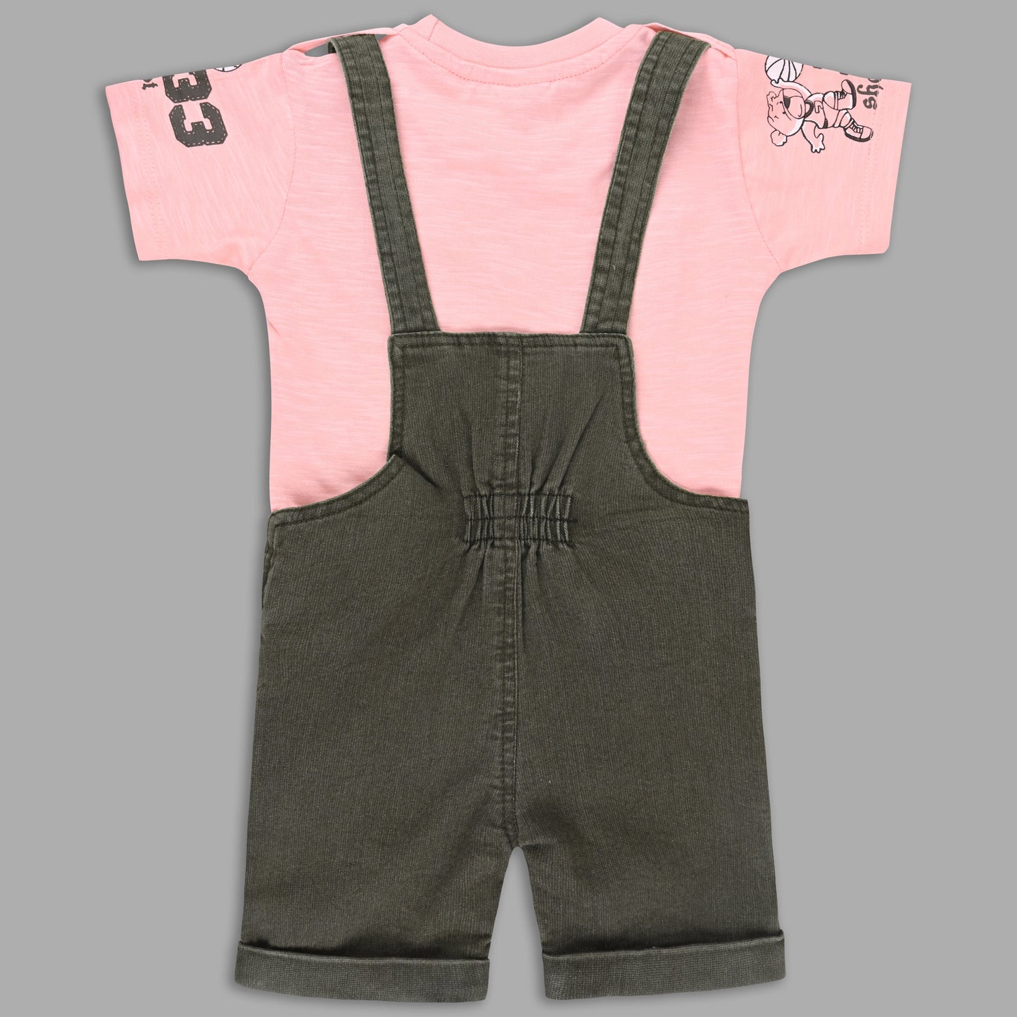 Boys Striped T-shirt and Denim Dungaree Set