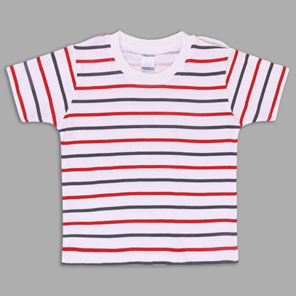 Boys Striped T-shirt and Denim Dungaree Set